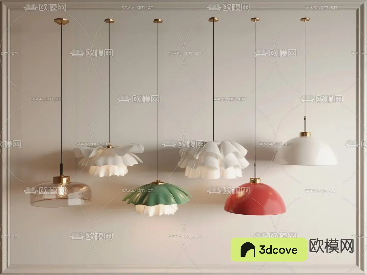 Petal chandelier bedside chandelier