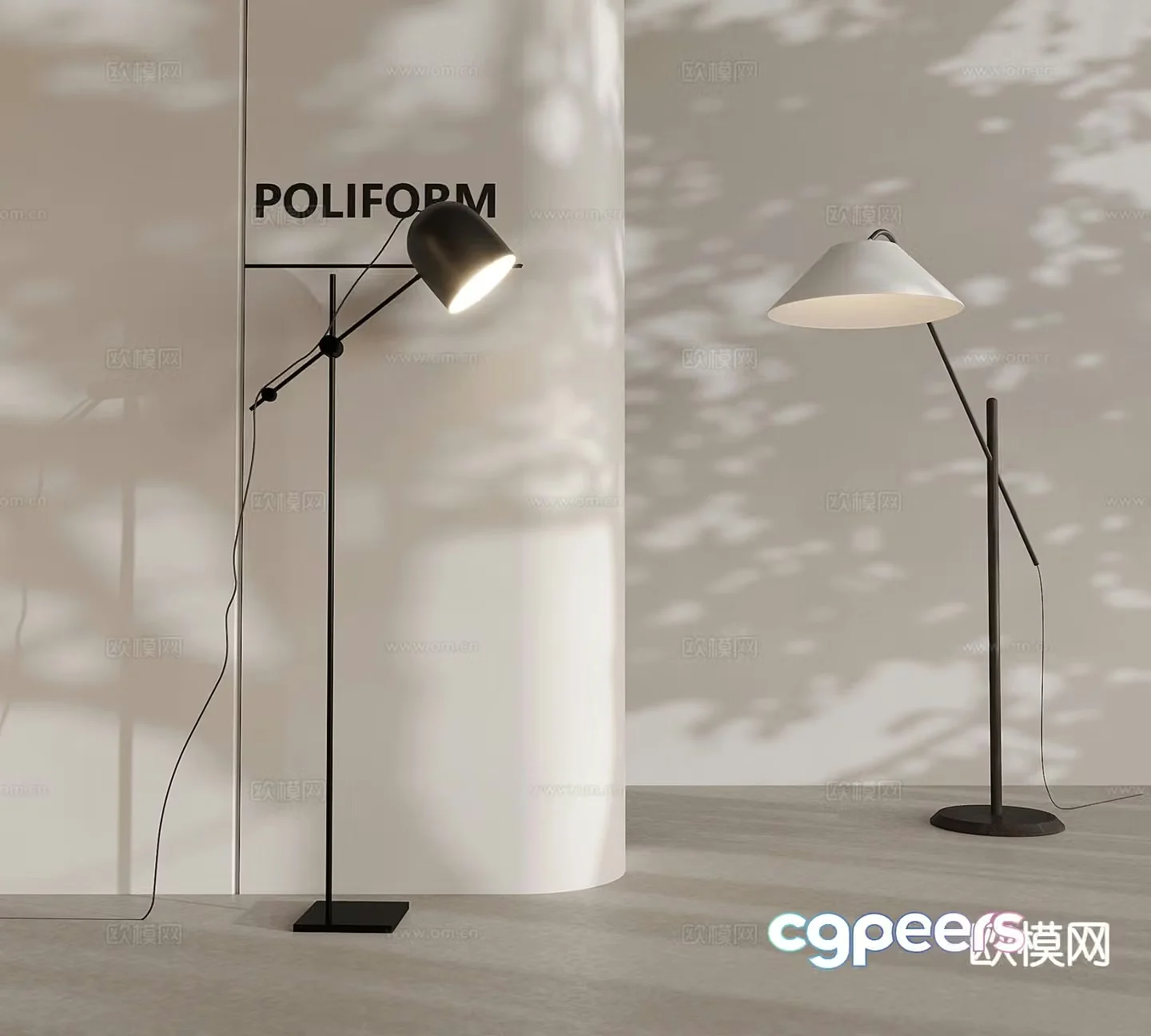 Italian floor lamp 3d model