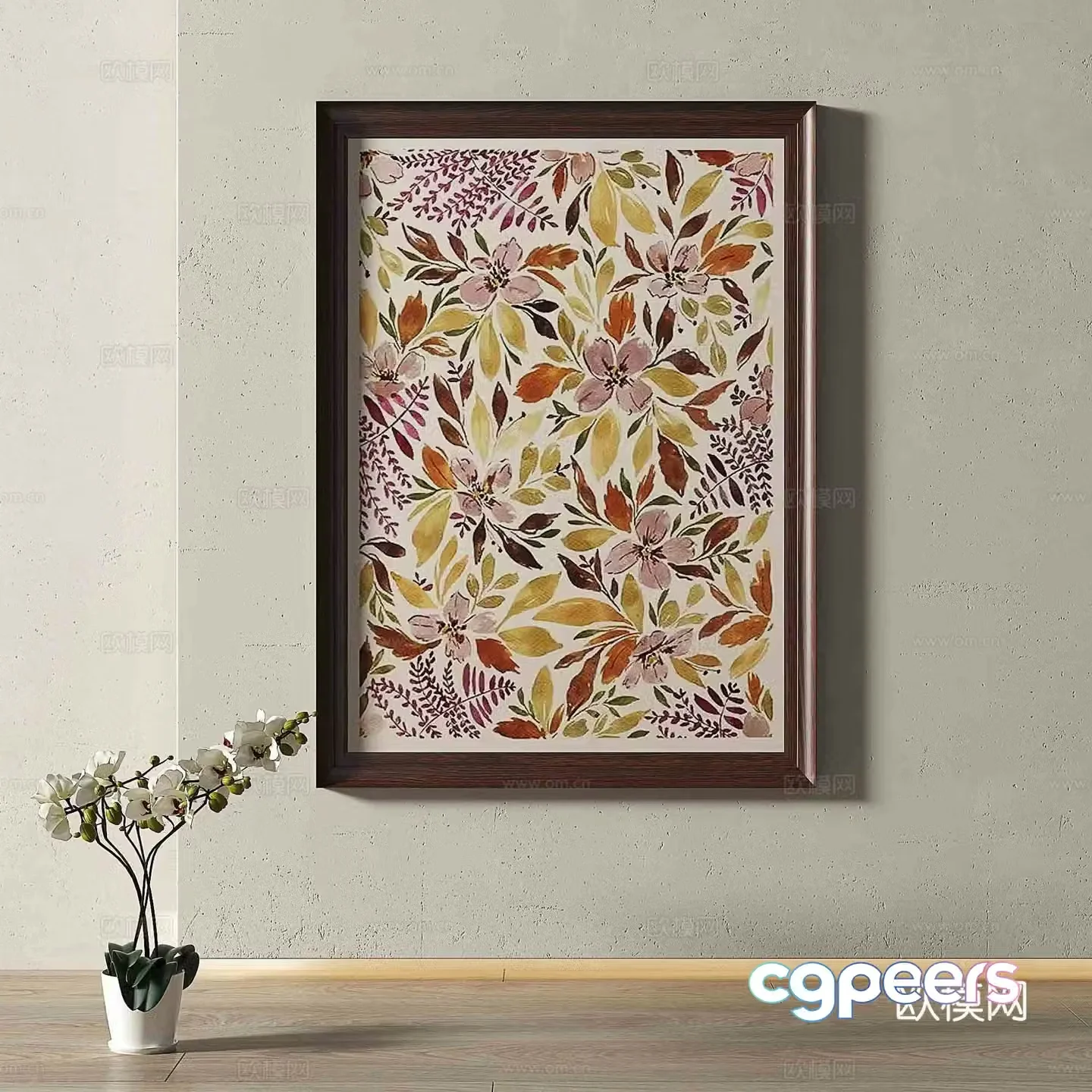Modern European retro decorative painting 3d model