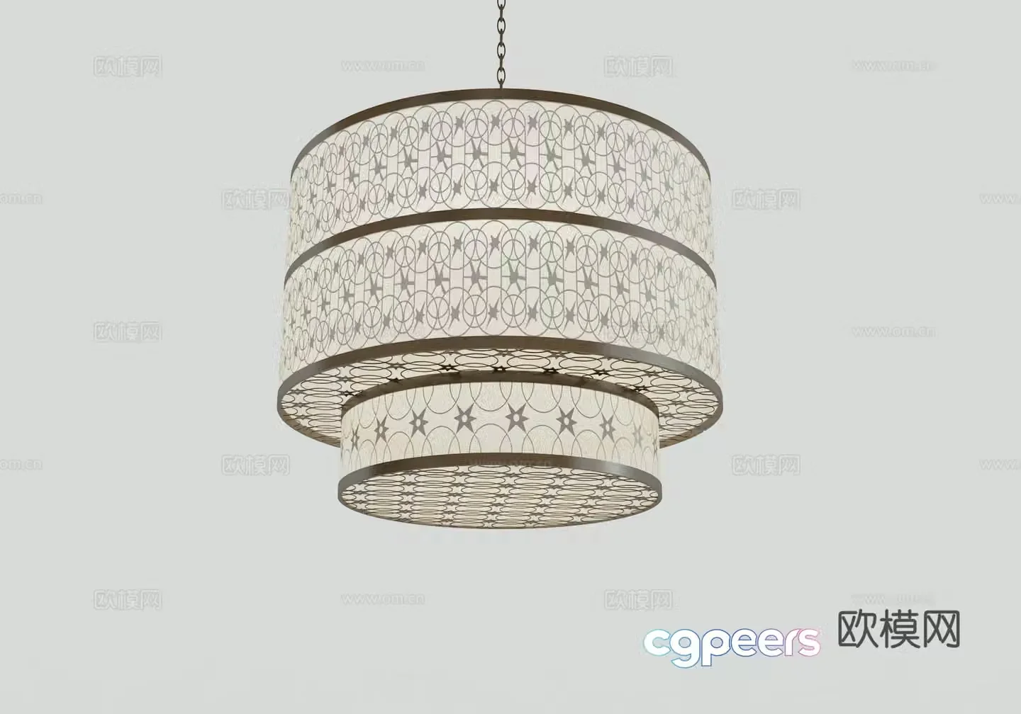 Modern chandelier 3d model