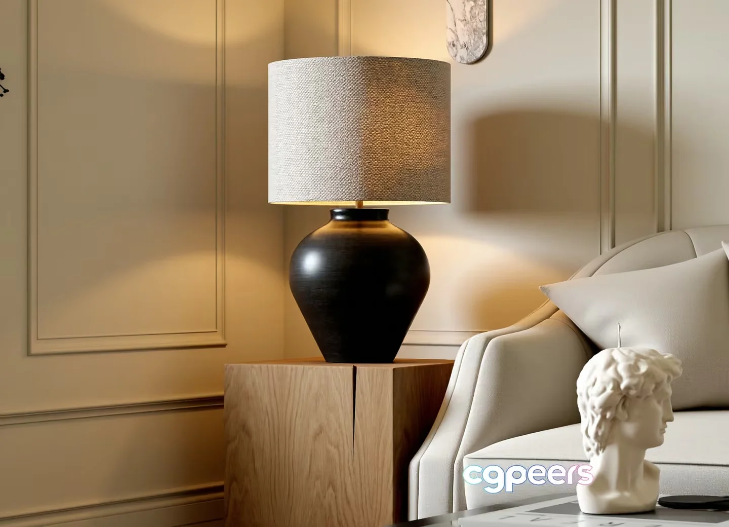 Modern Living Room 3D Model – 7602 – VRAY Render