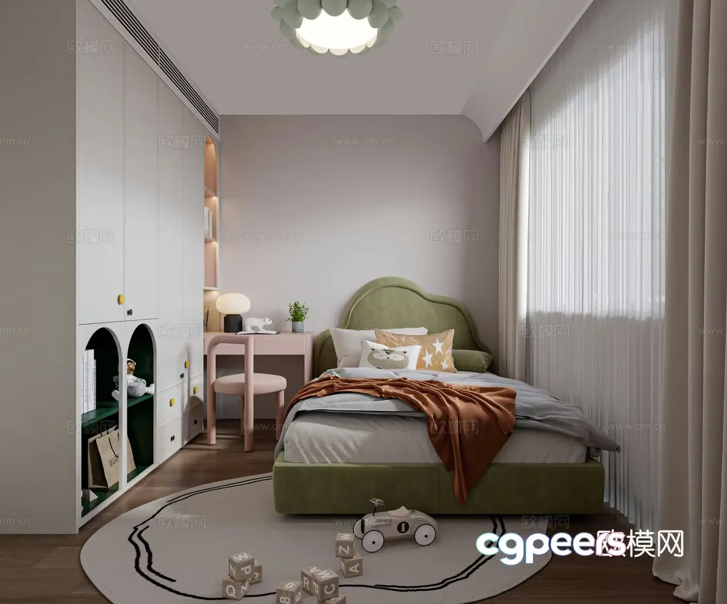 Creamy Style Children’s Room 3D Model