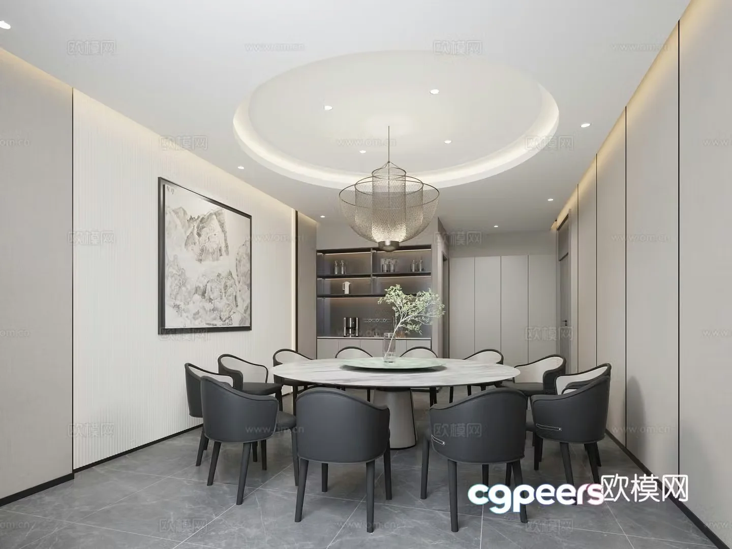 Modern restaurant private room Modern restaurant private room 3D model