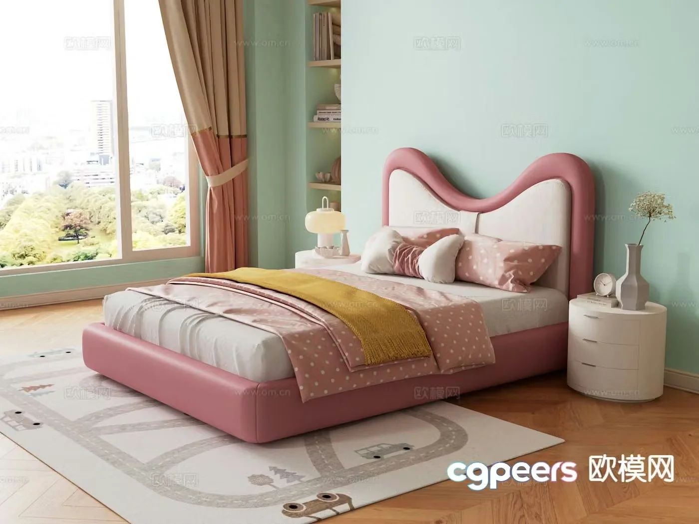 Cartoon children’s bed 3d model