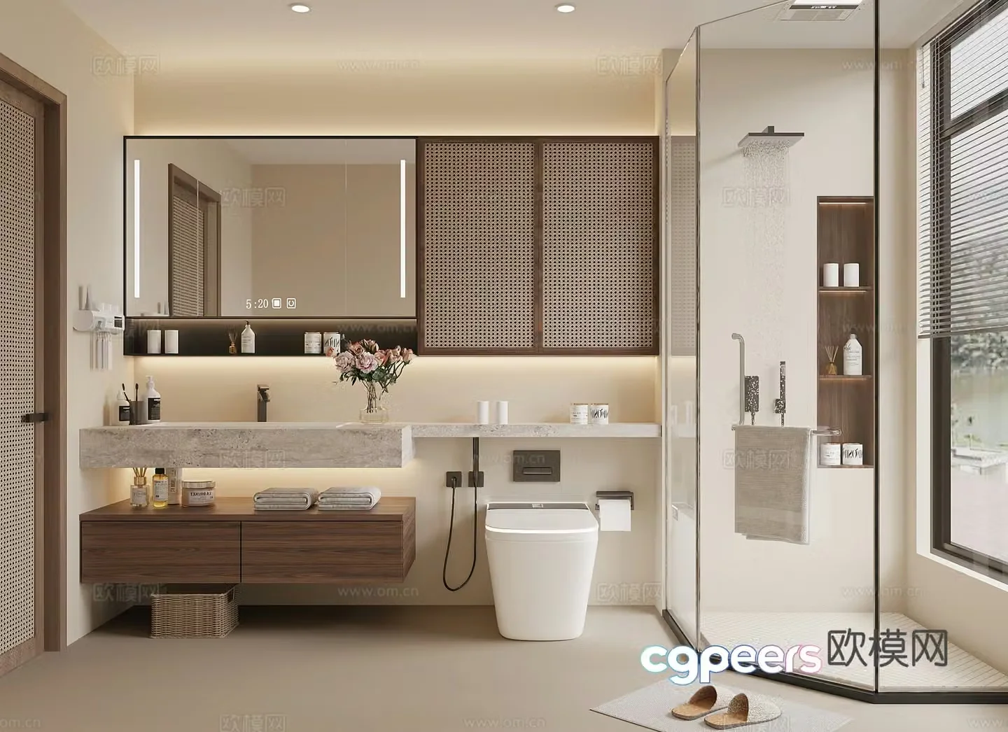 Wasabi Middle Style Bathroom 3D Model