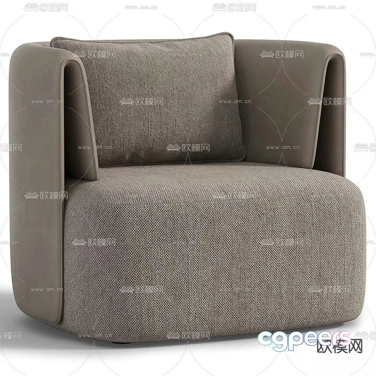 Elio single sofa leisure sofa 3d model
