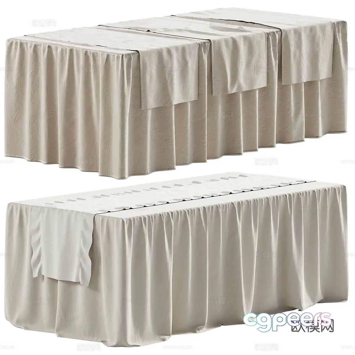 New Chinese tablecloth 3D model