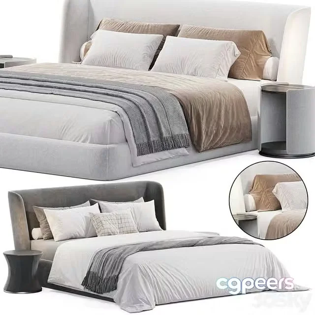 3ds Max Free – Minotti Creed Bed