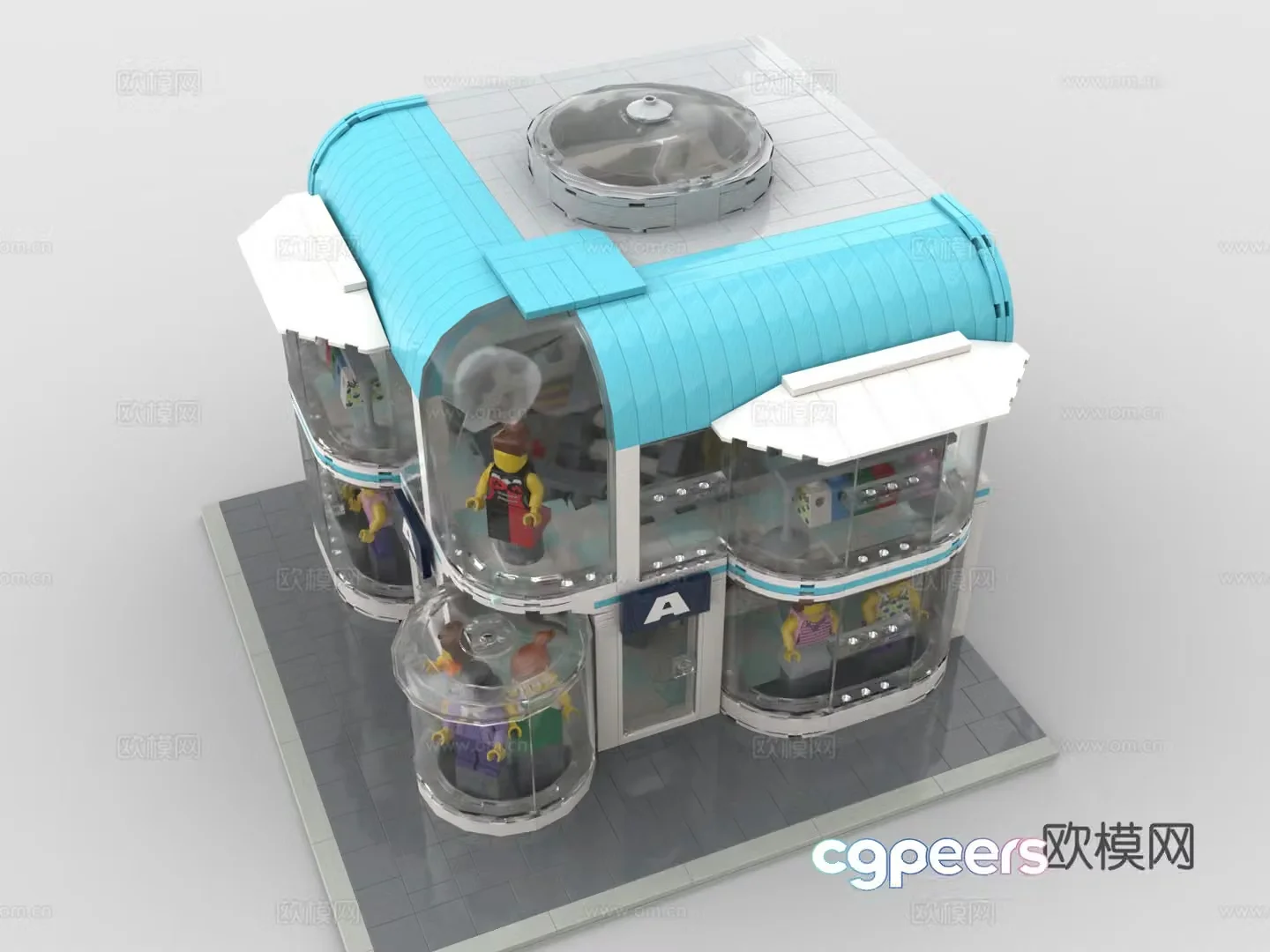 LEGO LEGO toys building block store building shop house 3d model
