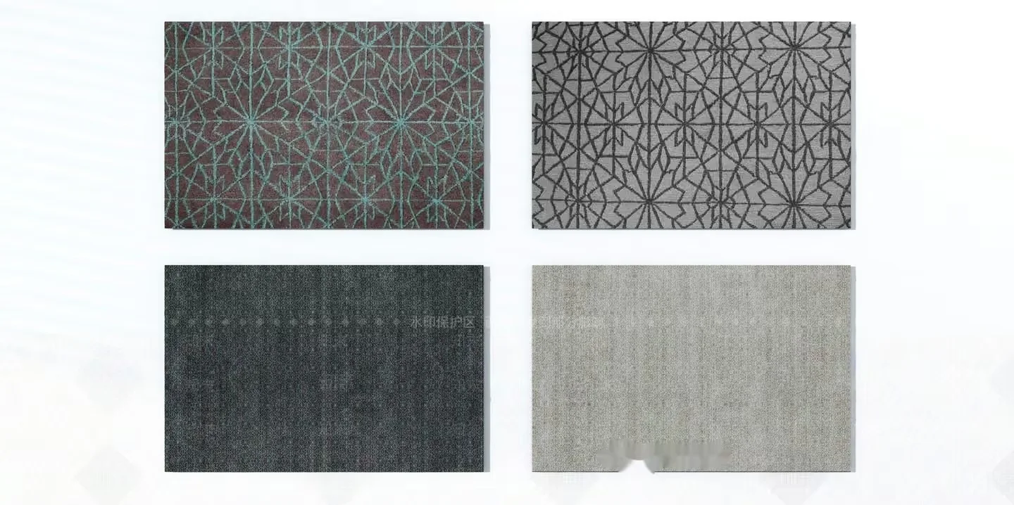 Four Rugs 3D Model – 2044 – VRAY Render