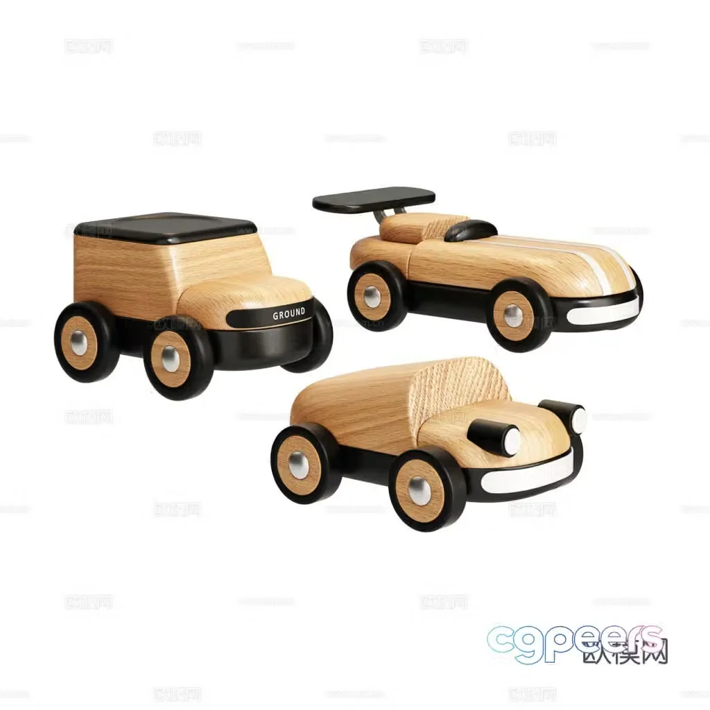 Toys Wooden Toys Toy Car 3D Model