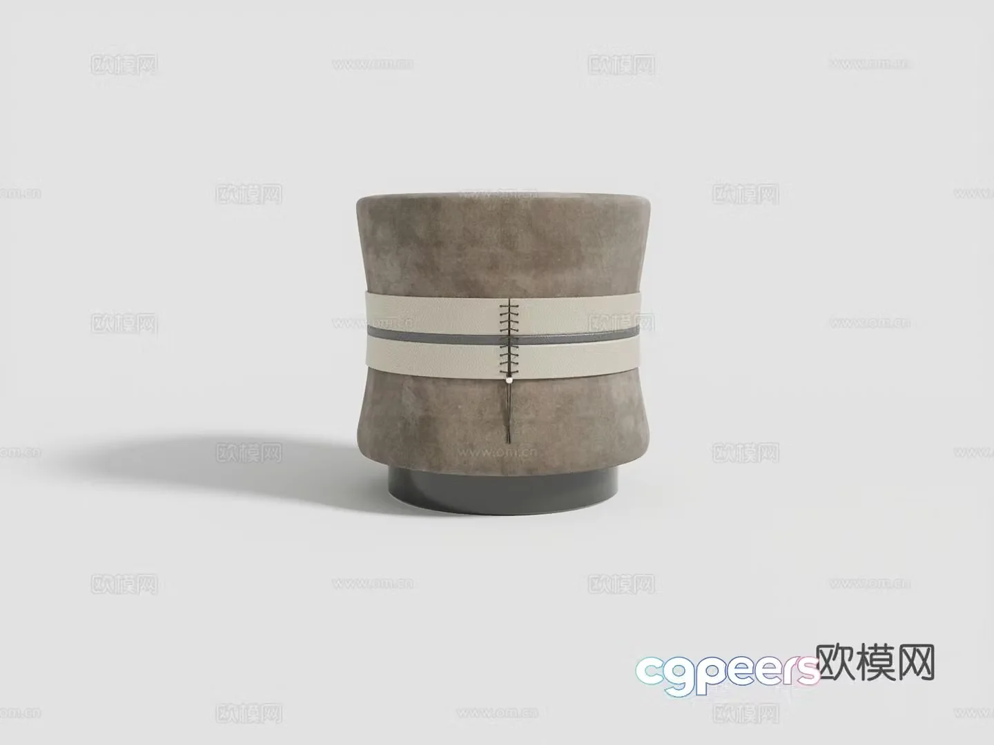 Nordic simple stool round stool low stool 3d model