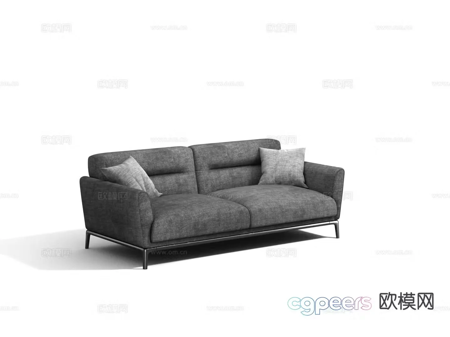 Double sofa 3d model