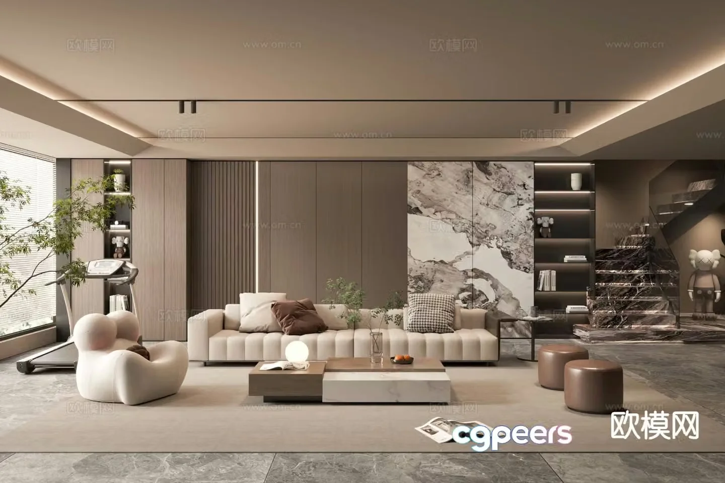 Italian living room 3d model