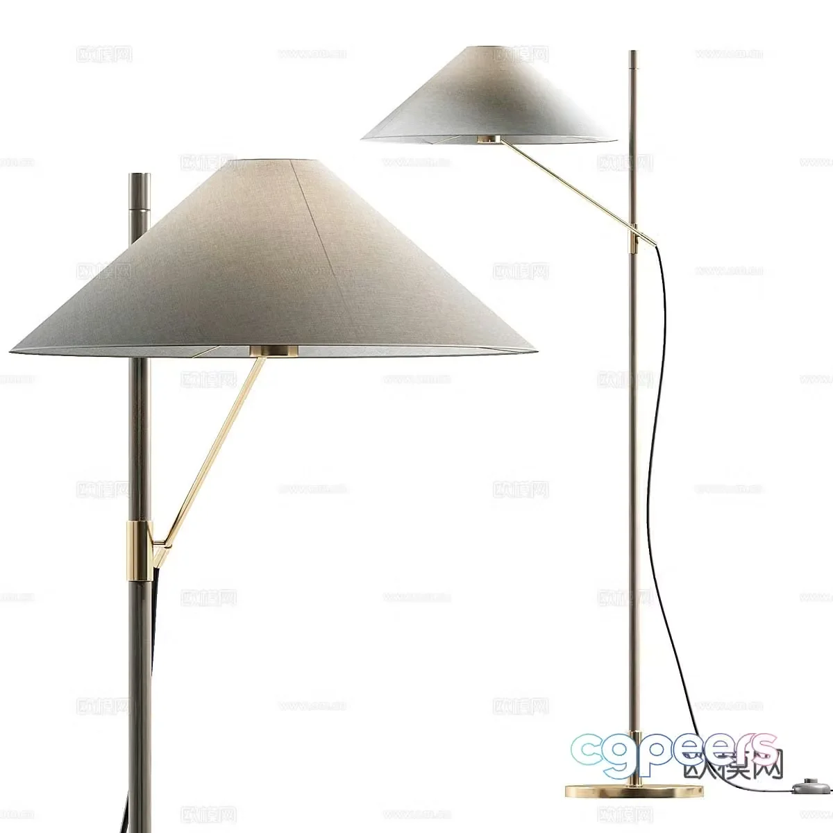 West Elm Devon Floor Lamp 3D Model