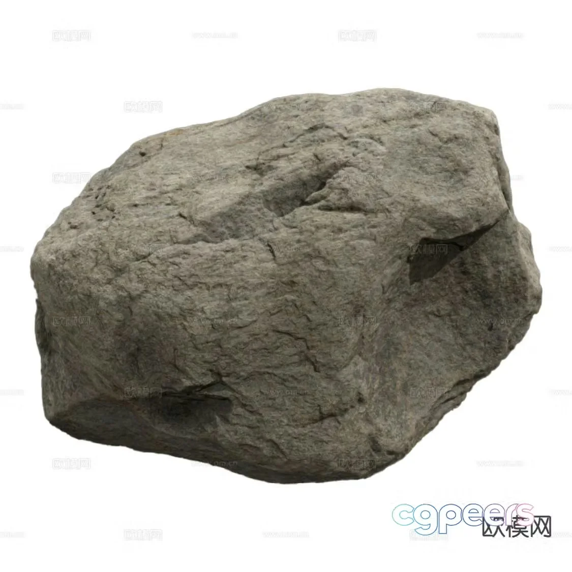 modern rock granite 3d model
