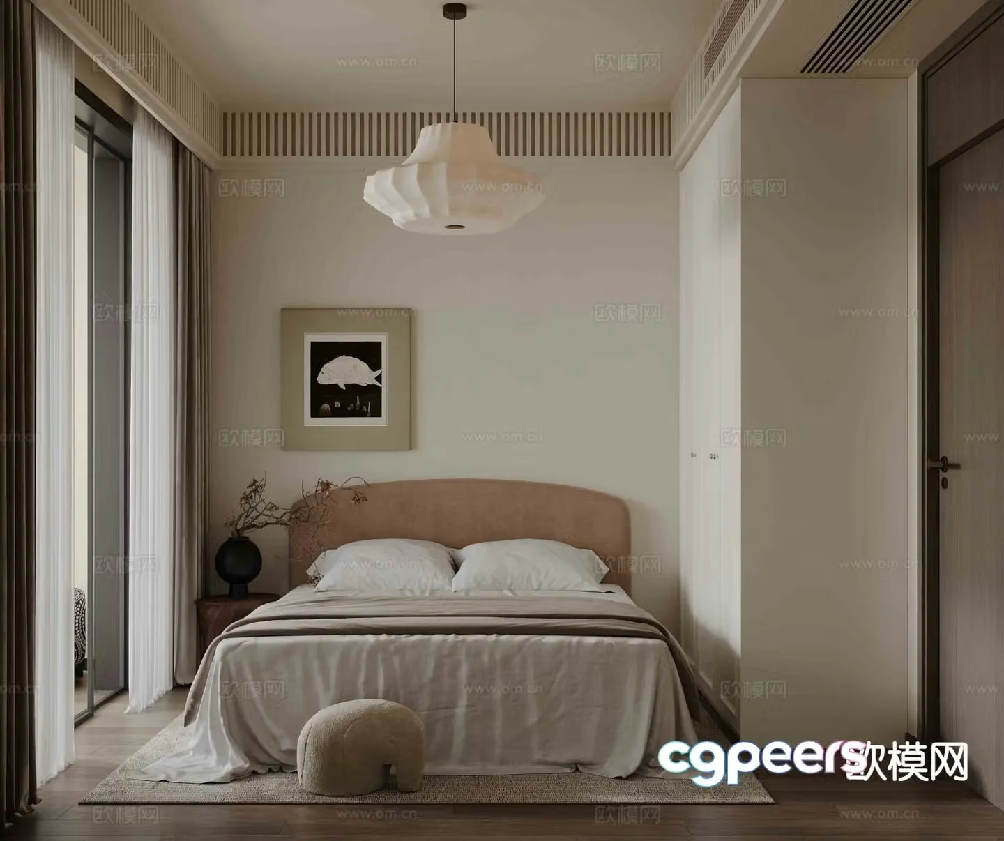 French bedroom second bedroom 3d model