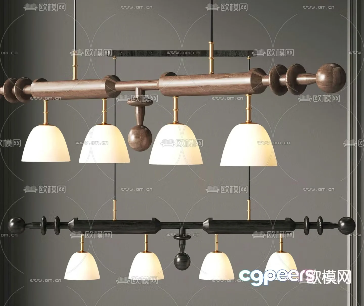3D model of medieval style chandelier