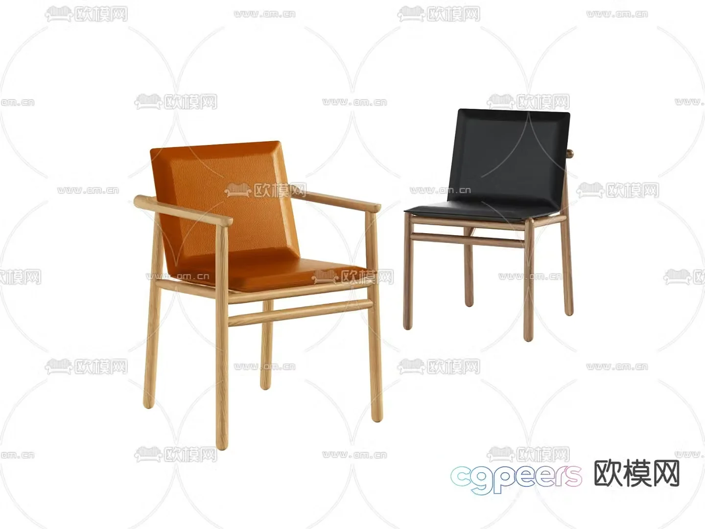 Modern chair Dining chair Armchair 3d model