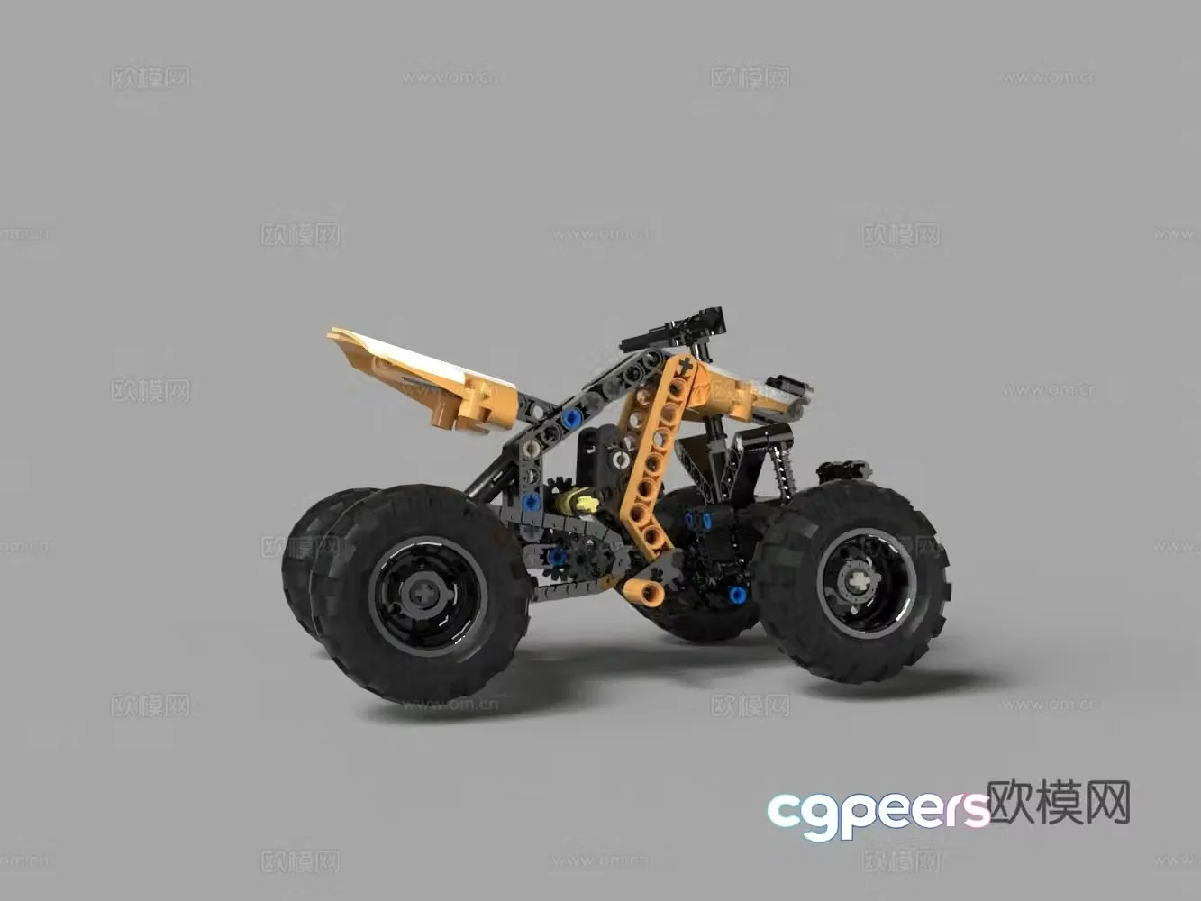 Modern toy car four-wheel drive 3d model