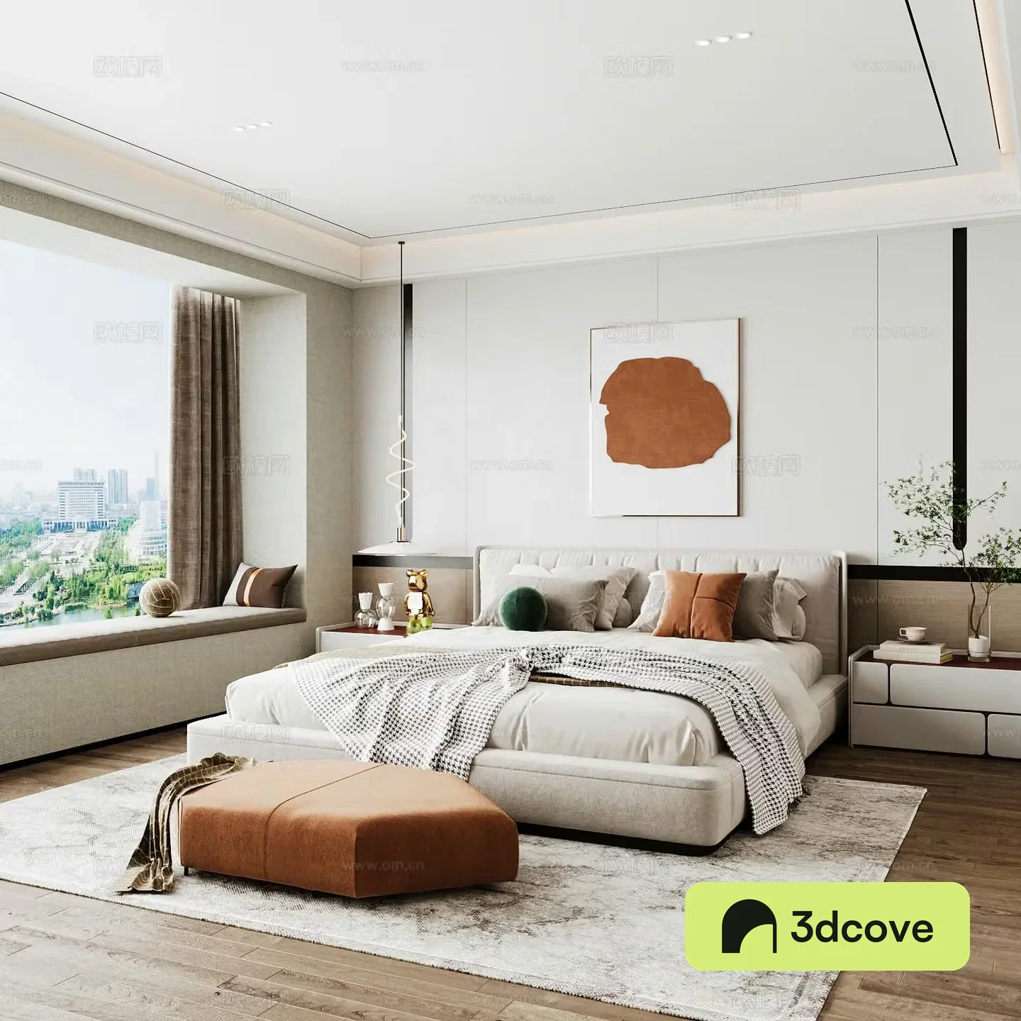 Modern home bedroom Modern bedroom Italian bedroom Simple bedroom Italian bed
