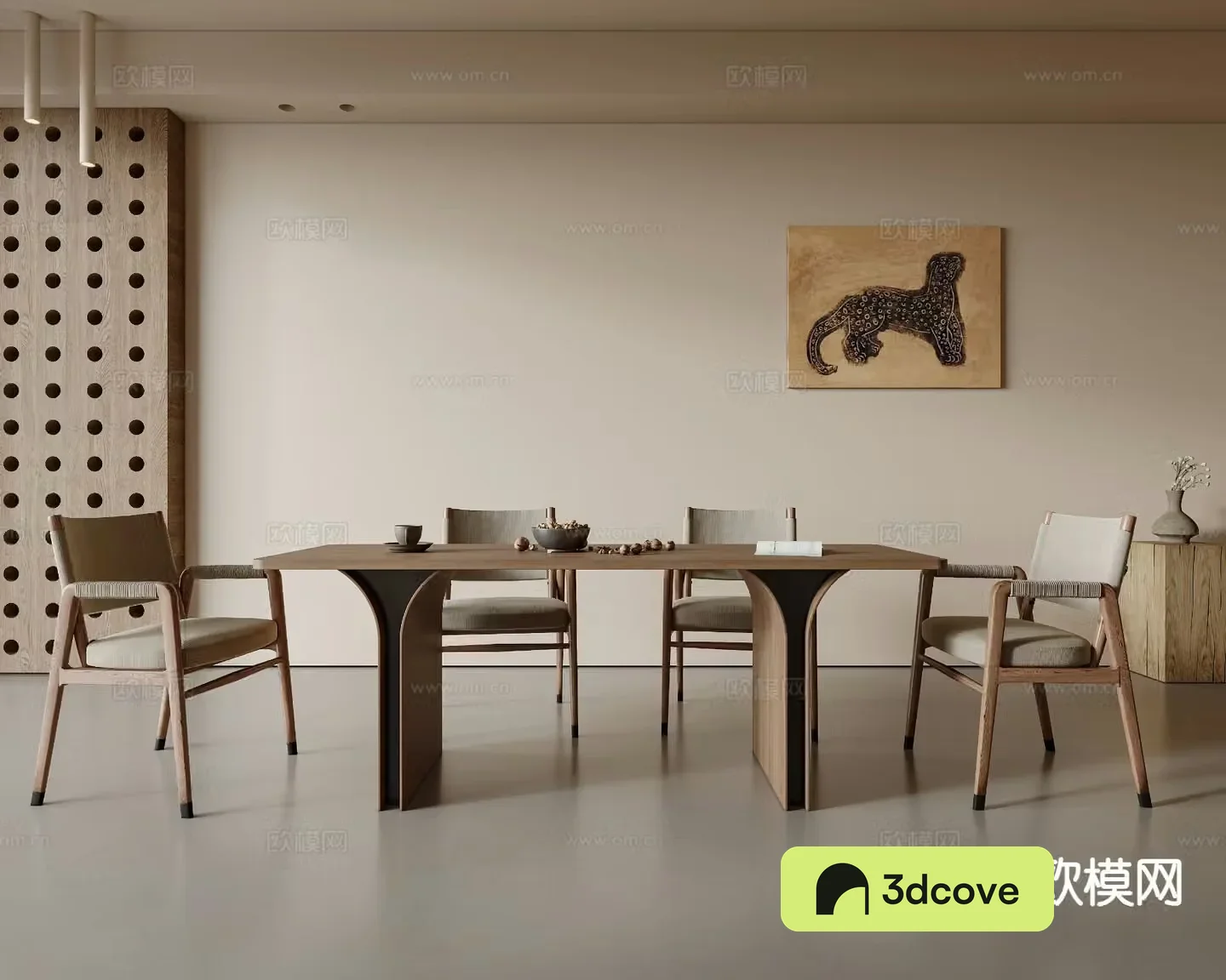 Medieval style dining table and chairs