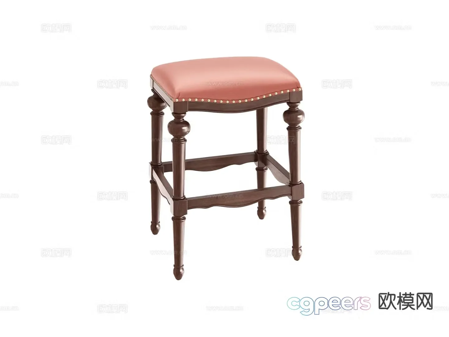 Nordic bar stool bar stool 3d model