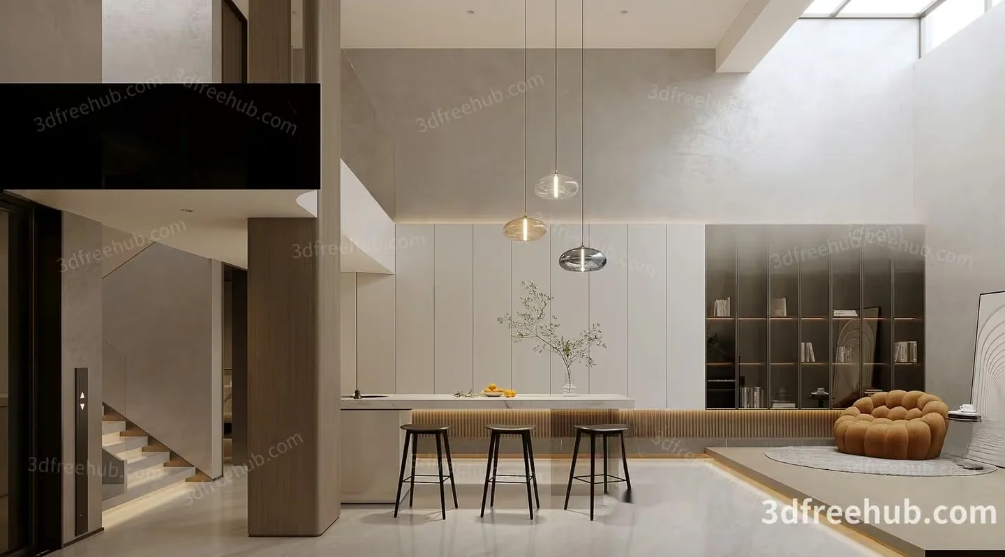 Modern Kitchen 3D Model – 20246 – VRAY Render