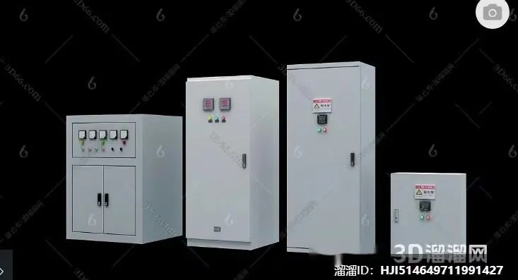 A White Electrical Panel 3D Model – 1166 – VRAY Render