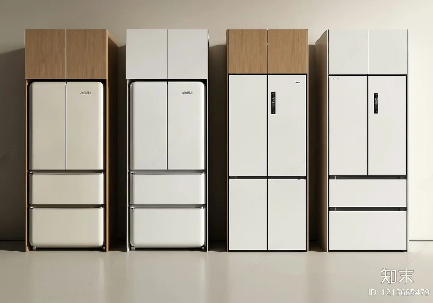Modern White Refrigerators 3D Model – 15517 – VRAY Render