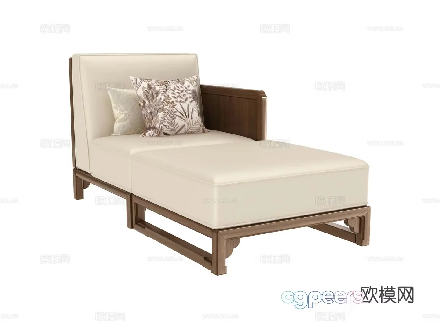 New Chinese style chaise longue 3d model