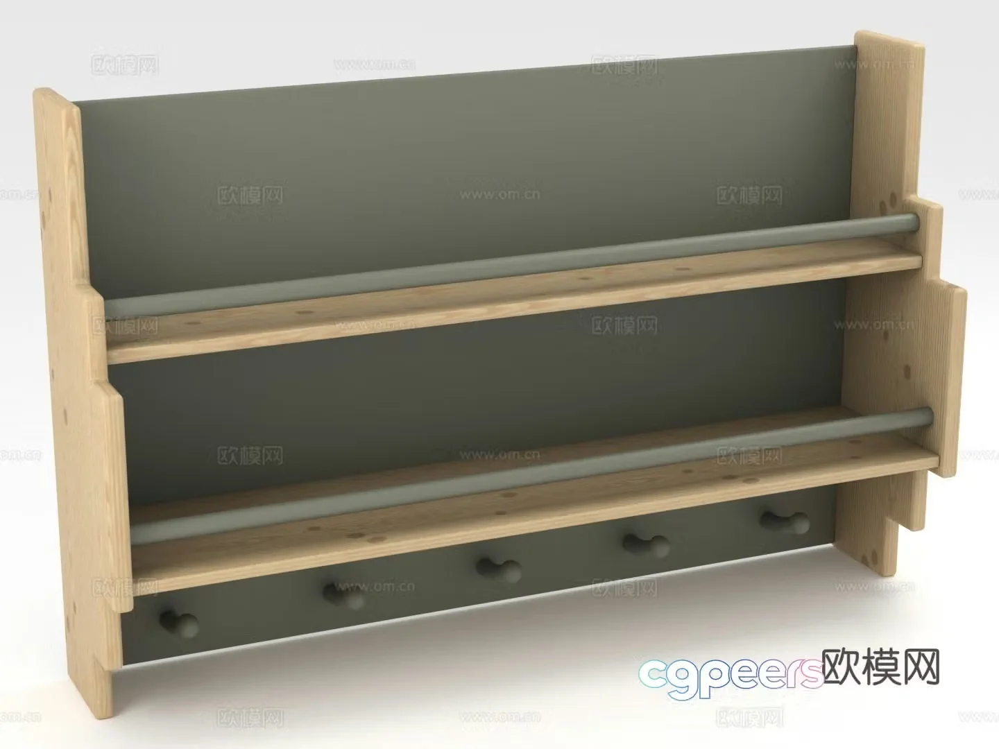 Wall-mounted bookshelf storage shelf picture book shelf storage shelf 3D model