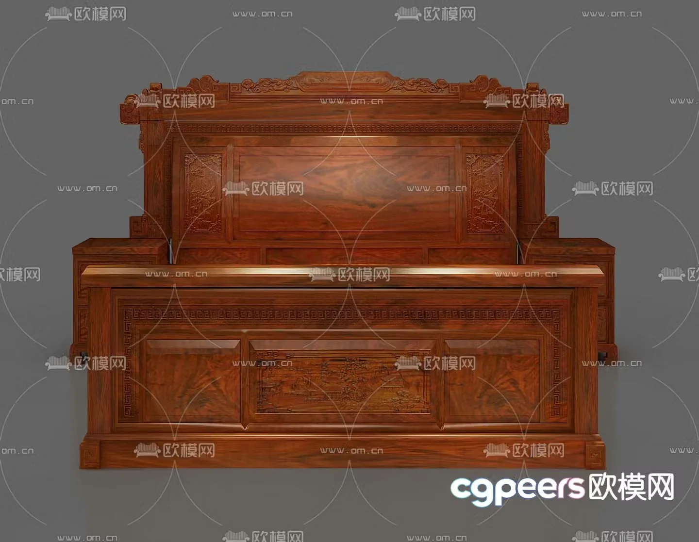 Chinese style sofa Arhat bed 3d model