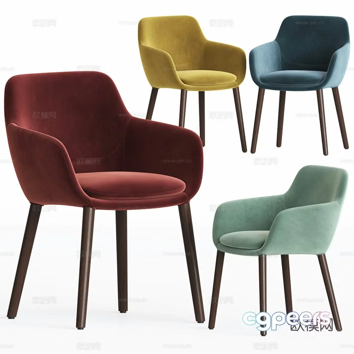 Leisure chair single sofa modern leisure chair 3d model