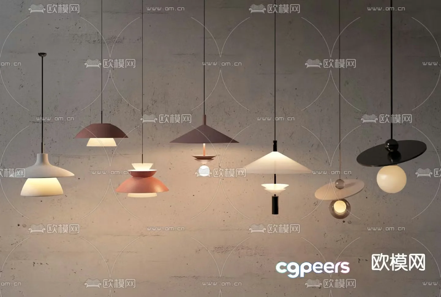 Modern chandelier 3d model
