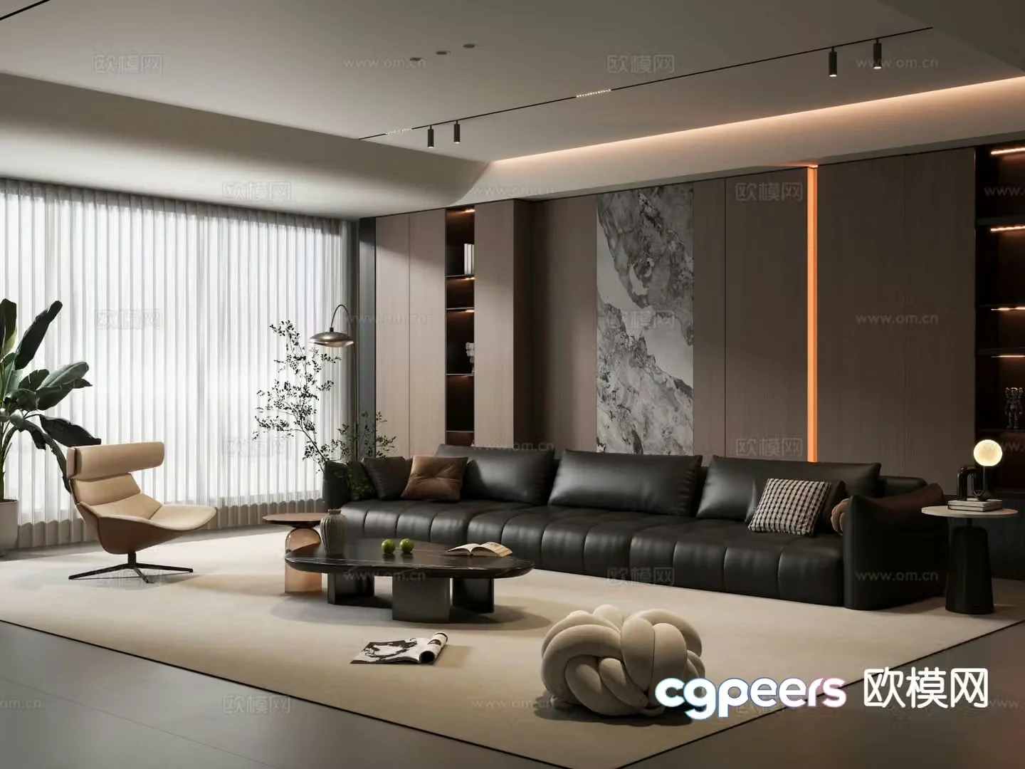 Italian living room 3d model