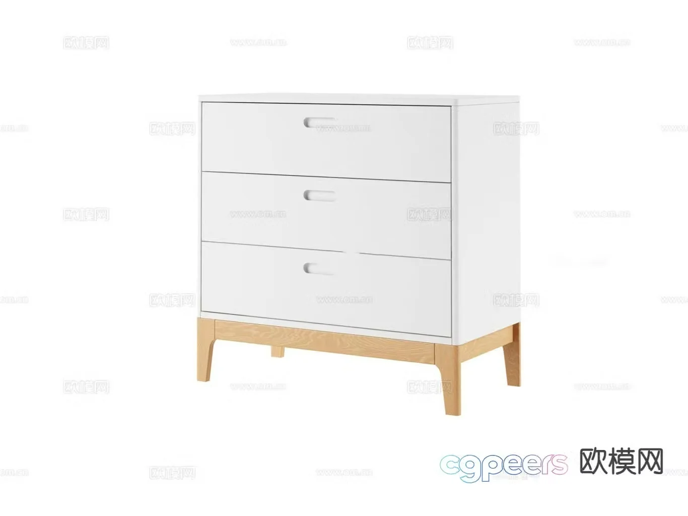 Modern bedside table 3d model