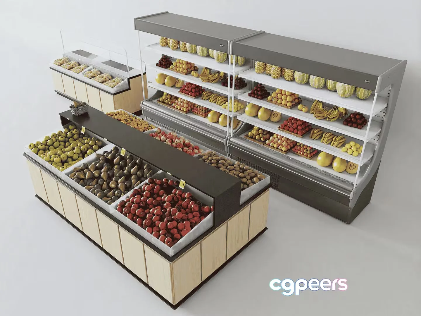 Fresh Produce Display 3D Model – 14346 – VRAY Render