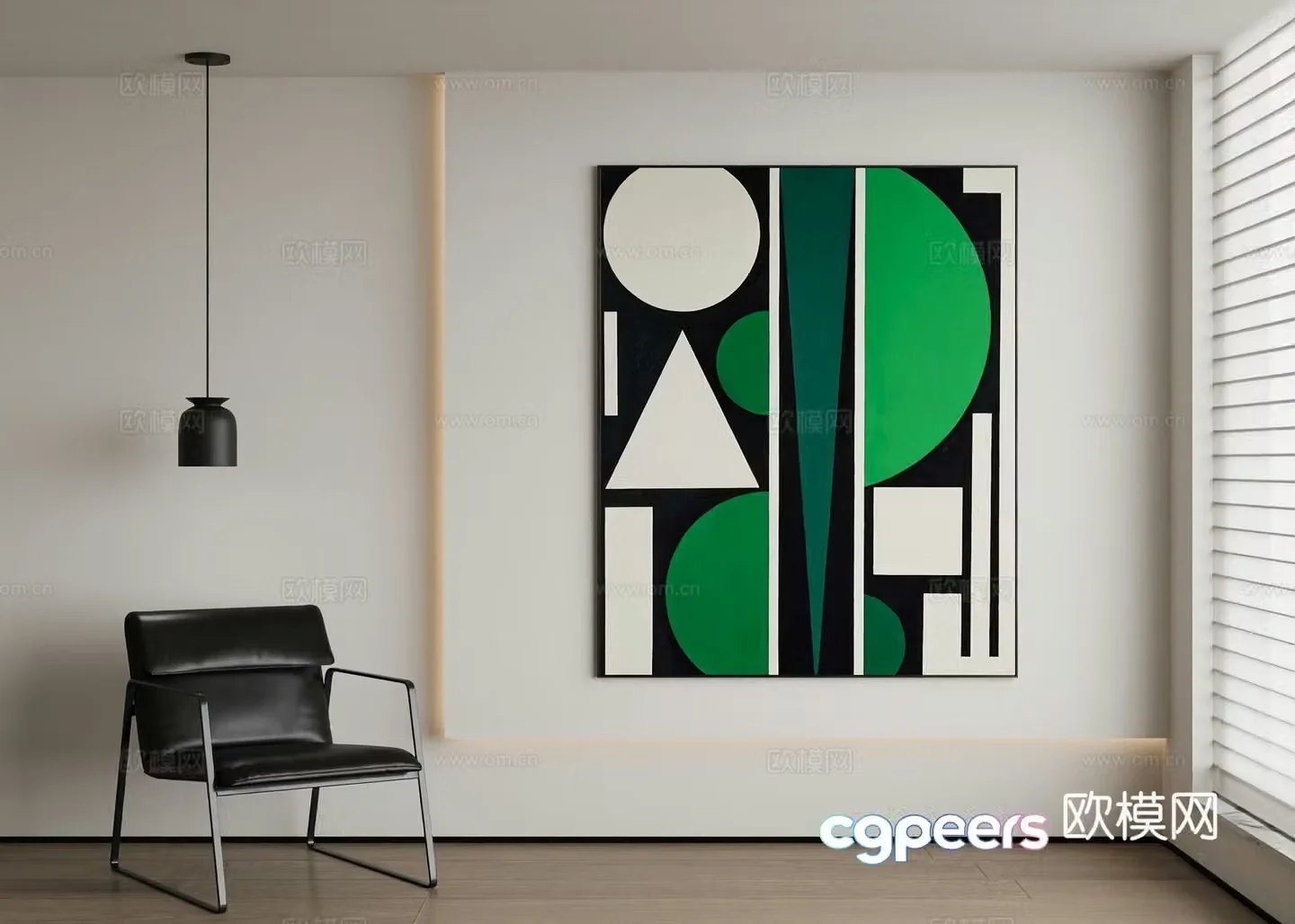 Modern decorative painting 3d model