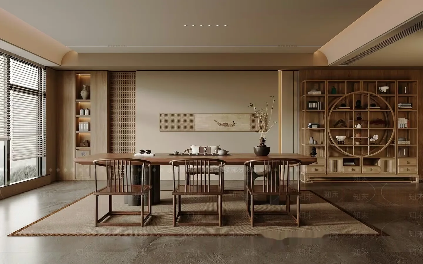Modern Dining Room 3D Model – 11553 – VRAY Render