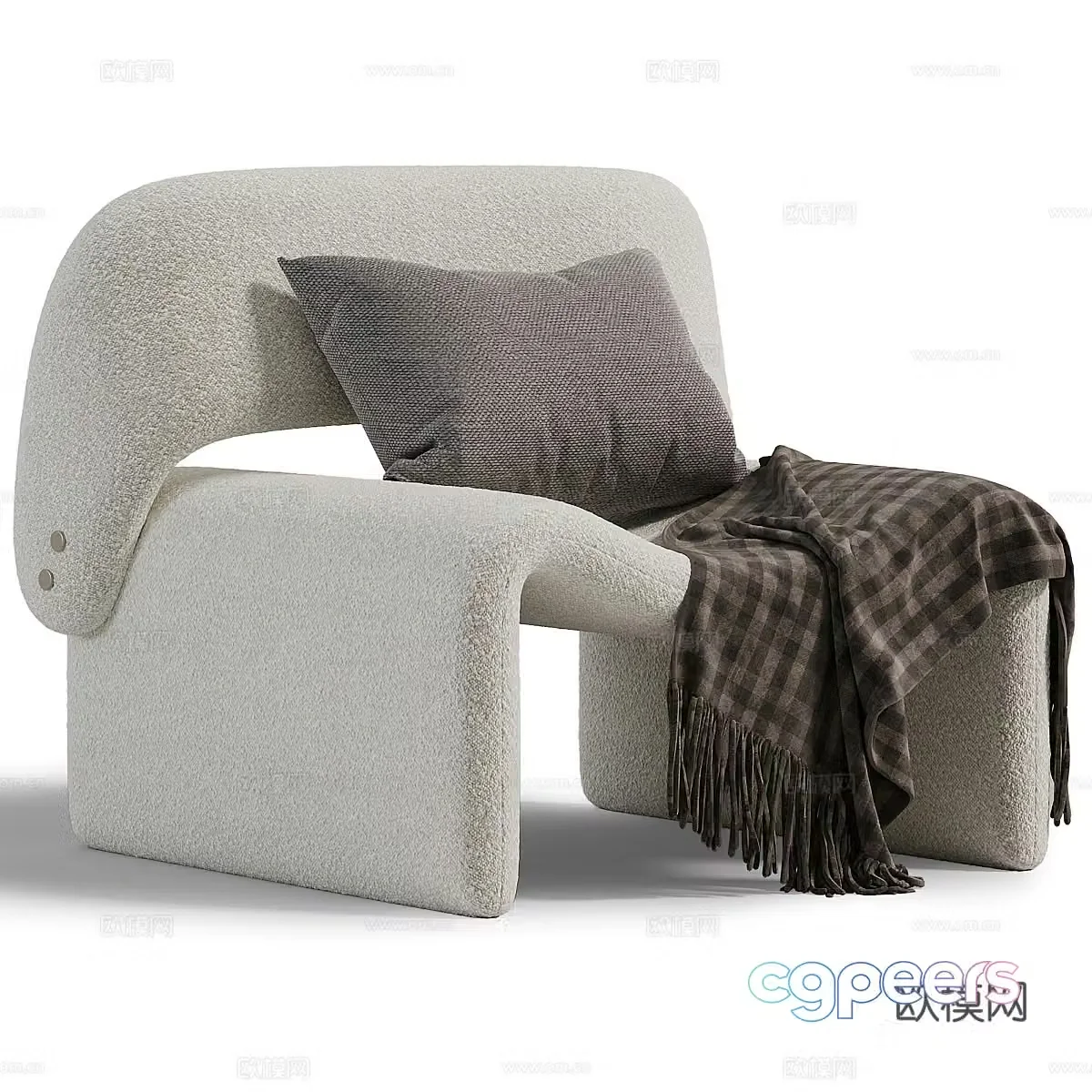 armchair lounge chair 3d model