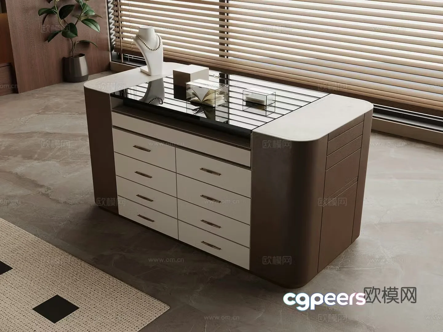 Jewelry Cabinet Modern Jewelry Cabinet 3D Model