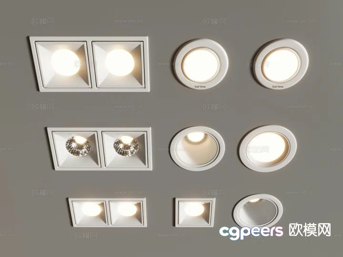 Modern downlight spotlight 3d model