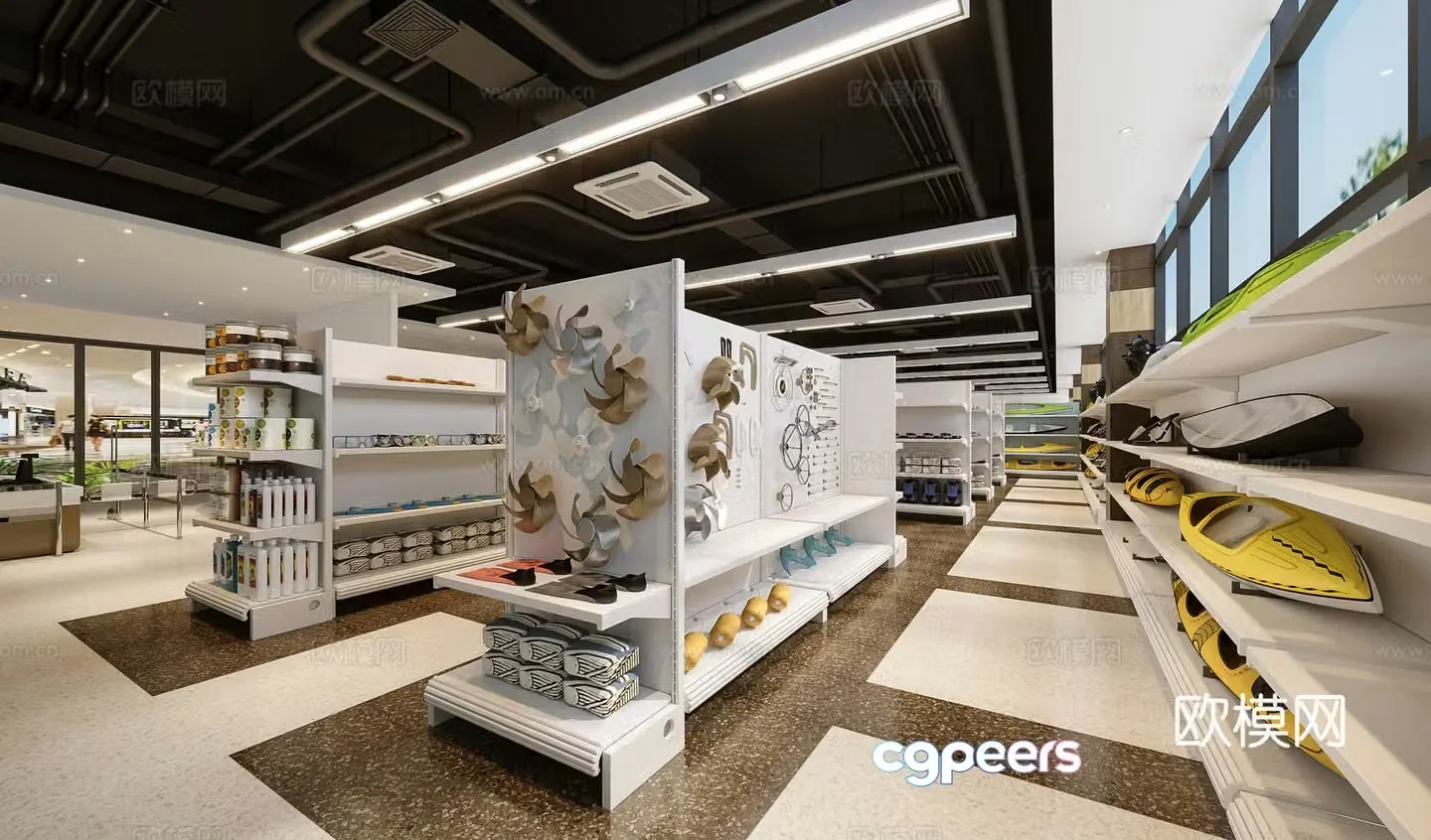 Modern Yacht Accessories Center 3D Model
