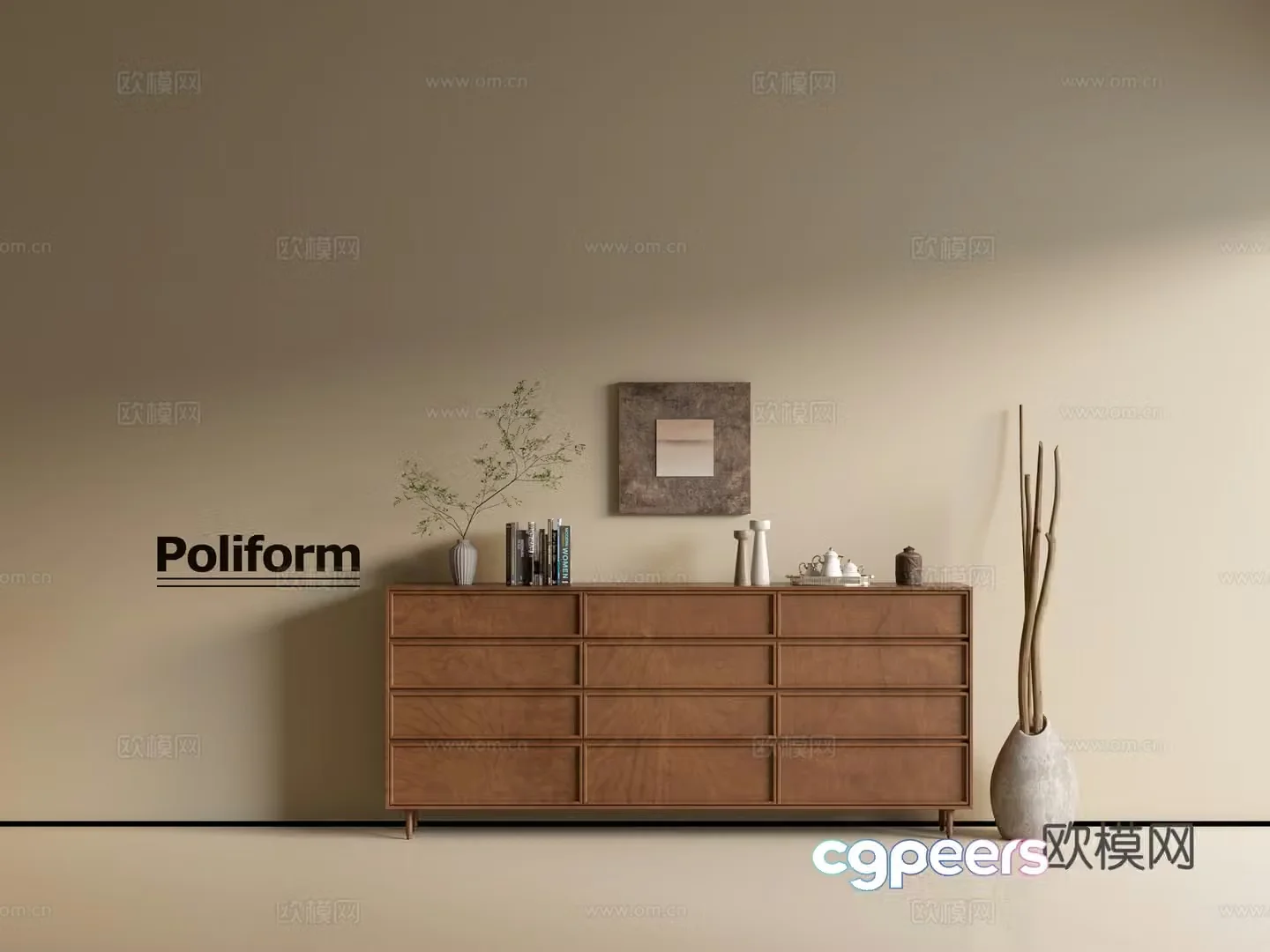Modern wood grain cabinet ins wind minimalist wind cabinet whole cabinet sideboard balcony cabinet storage 3D model