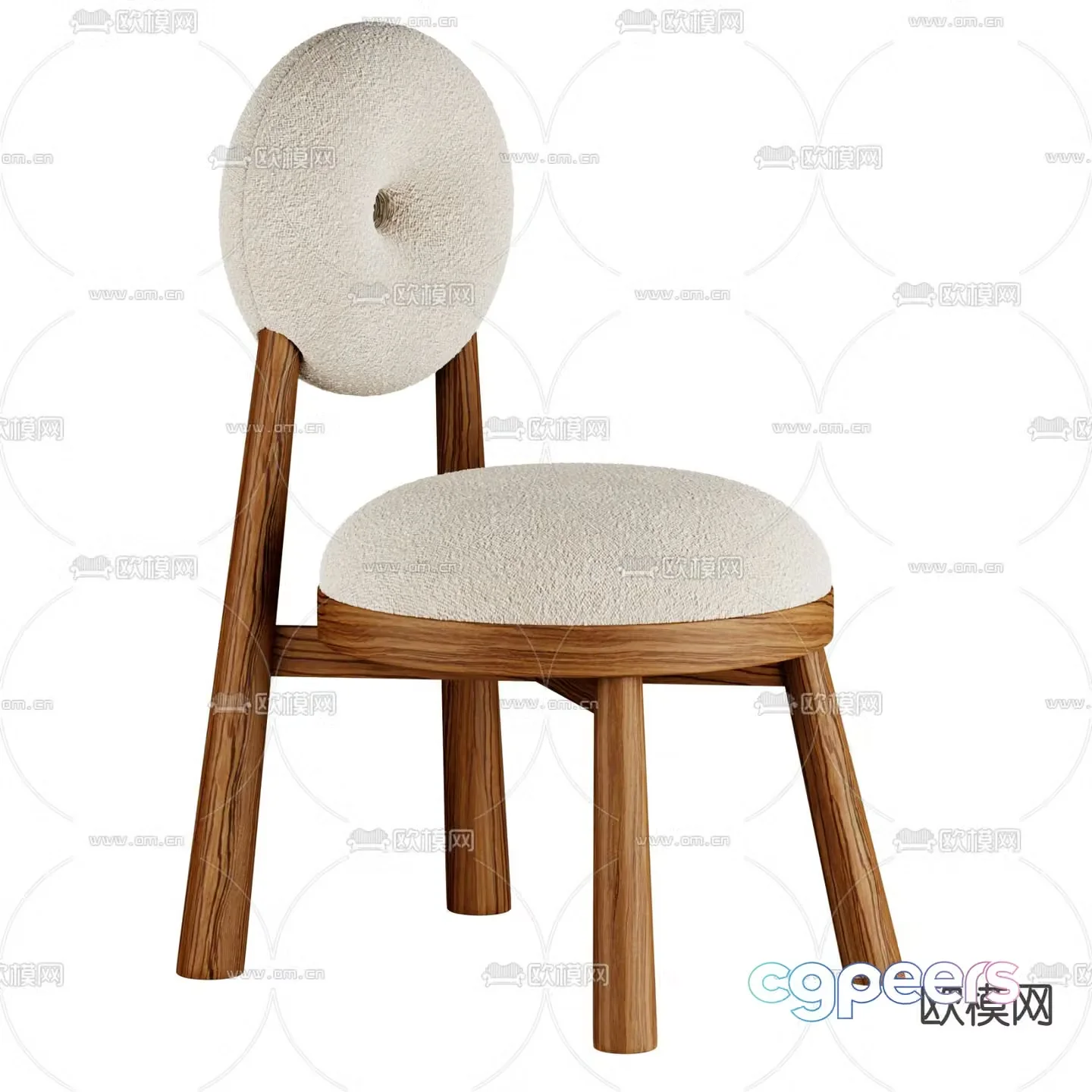 Children’s chair low stool 3d model