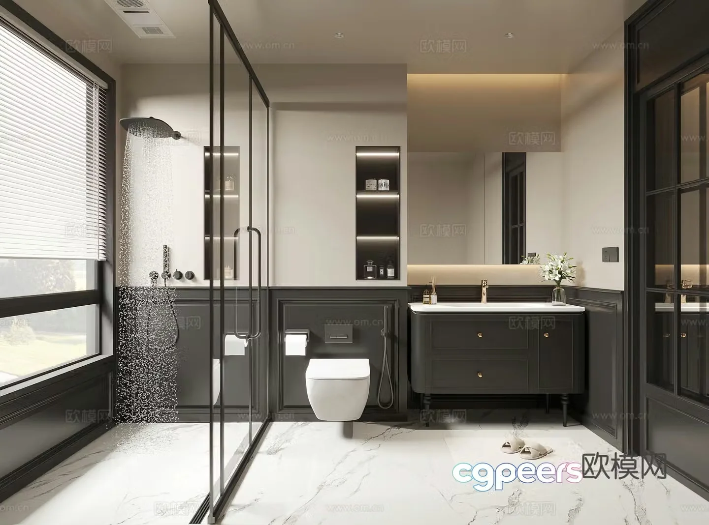 French bathroom 3d model