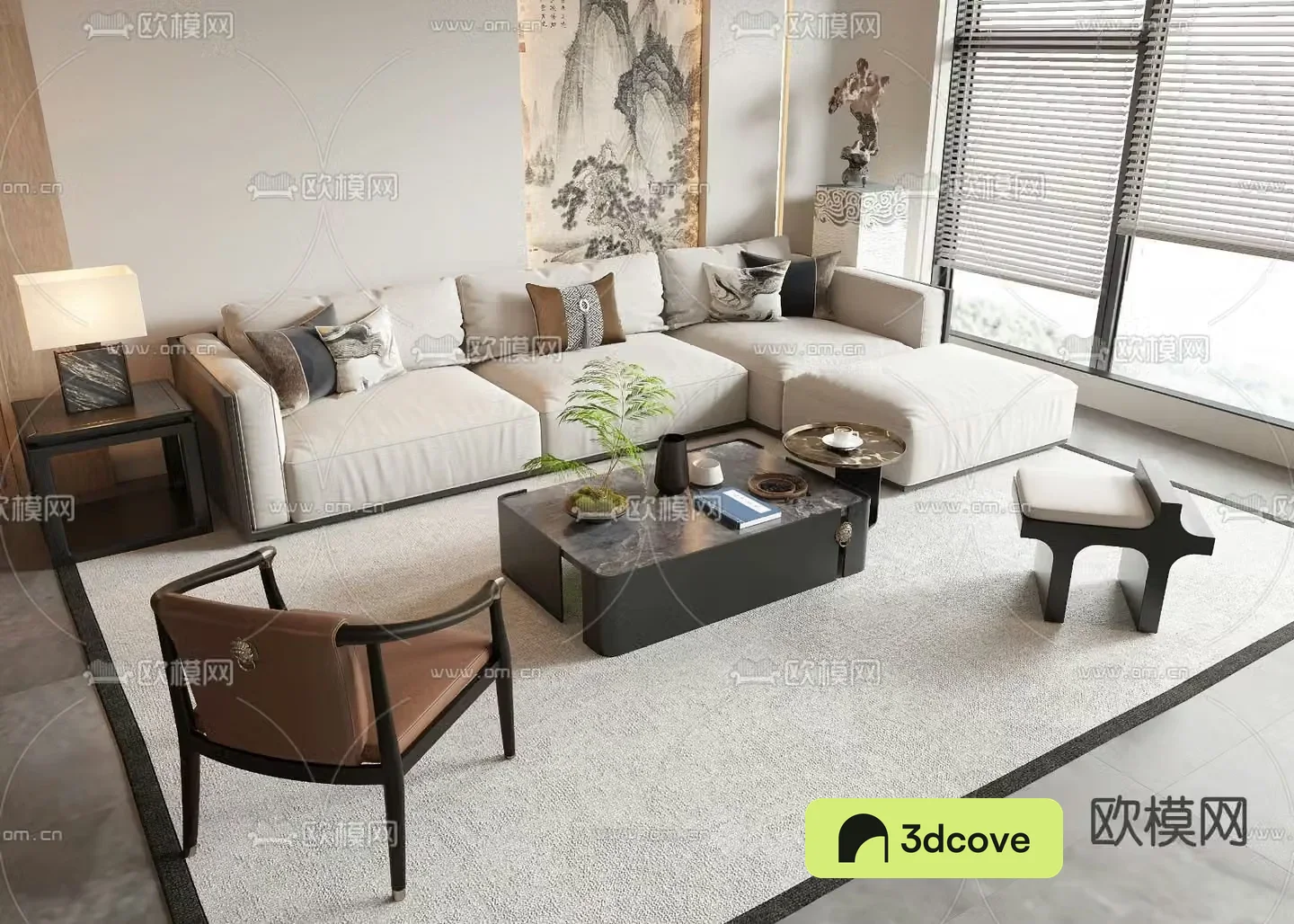 New Chinese style sofa combination