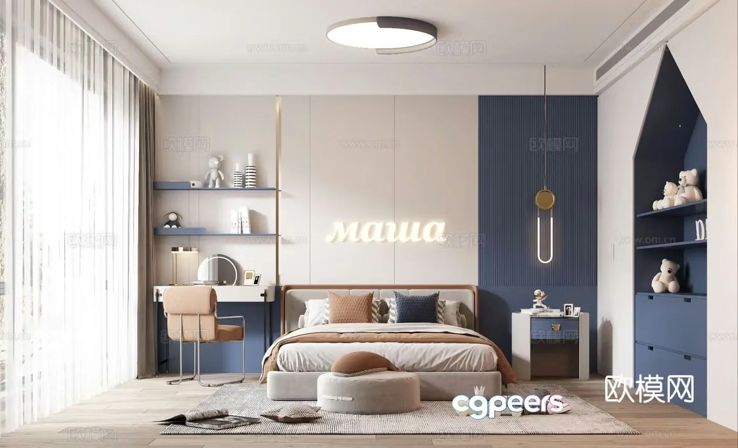Modern children’s room boy’s room kid’s room 3d model