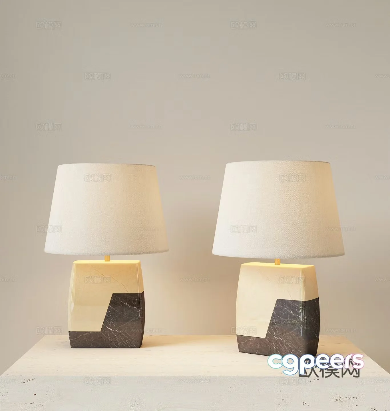 Modern light luxury desk lamp retro desk lamp bedside desk lamp living room desk lamp study desk lamp 3D model